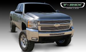 2007-2010 Chevrolet Silverado Heavy Duty T-Rex Billet Grille Overlay/Bolt On - 2 Piece - Polished