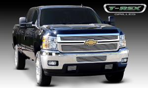 2011-2012 Chevrolet Silverado Heavy Duty T-Rex Billet Grille Overlay/Bolt or Insert On - 2 Piece