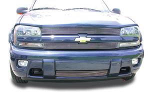 2002-2009 Chevrolet Trailblazer LS T-Rex Billet Grille Overlay/Bolt On - Recess Mount (6, 4 Bars)