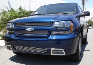 2006-2009 Chevrolet Trailblazer SS T-Rex Billet Grille Overlay/Bolt On - 4 Piece (Includes 2 Piece Inserts For Cross Bar)