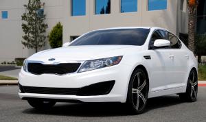 2011 Kia Optima;;Will Not Fit SX;;Will Not Fit Vehicles With Sporty Type Grille T-Rex Billet Grille Overlay - All Black