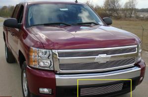 2007-2012 Chevrolet Silverado;;2007-2010 Chevrolet Silverado Heavy Duty T-Rex Bumper Billet Grille Insert (Lower Air Dam Between Tow Hooks)