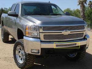  2009-2012 Chevrolet Silverado;; 2009-2012 Chevrolet Silverado1500 ;; 2007-2010 Chevrolet Silverado Heavy Duty T-Rex Bumper Billet Grille - Top Steel Bumper Opening