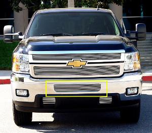 2011-2012 Chevrolet Silverado Heavy Duty T-Rex Bumper Billet Grille - Top Steel Bumper Opening