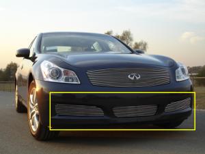 2007-2008 Infiniti G-35 Sedan;;(Except Road Sensing Cruise & 6MT Models) T-Rex Bumper Billet Grille - 3 Piece (Except Road Sensing Cruise & 6MT Models)