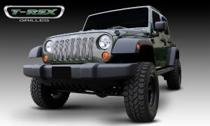 2007-2012 Jeep Wrangler T-Rex Vertical Billet Grille Insert - 7 Piece