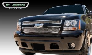 2007-2012 Chevrolet Suburban, 2007-2012 Chevrolet Avalanche, 2007-2012 Chevrolet Tahoe T-Rex Sport Series Formed Mesh Grille - Stainless Steel - Triple Chrome Plated - 2 Piece