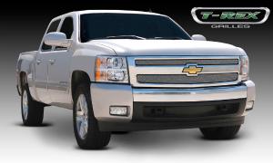 2007-2012 Chevrolet Silverado T-Rex Sport Series Formed Mesh Grille - Stainless Steel - Triple Chrome Plated - 2 Piece