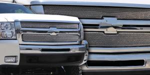 2007-2010 Chevrolet Silverado Heavy Duty T-Rex Sport Series Formed Mesh Grille - Stainless Steel - Triple Chrome Plated - 2 Piece