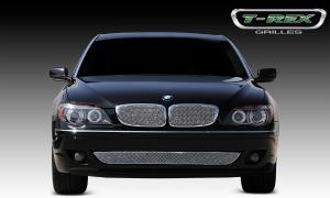 2006-2008 BMW 750 Series Sedan T-Rex Sport Series Formed Stainless Steel Mesh Grille With thin SS Frame - Triple Chrome Plated - 2 Piece