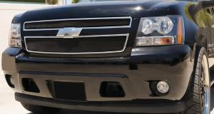 2007-2012 Chevrolet Suburban, 2007-2012 Chevrolet Avalanche, 2007-2012 Chevrolet Tahoe T-Rex Sport Series Formed Mesh Grille - All Black Powdercoat - 2 Piece