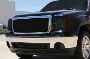 2007-2010 GMC Sierra Heavy Duty T-Rex Sport Series Formed Mesh Grille - All Black Powdercoat