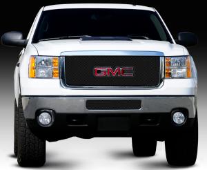 2011-2012 GMC Sierra Heavy Duty T-Rex Sport Series Formed Mesh Grille - All Black With Logo Opening