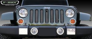 07-14 Jeep Wrangler T-Rex Sport  Series Mesh Grille - Black, Steel