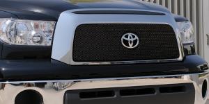 2007-2009 Toyota Tundra T-Rex Sport Series Formed Mesh Grille - All Black Powdercoat With Logo Opening