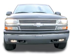 1999-2002 Chevrolet Silverado T-Rex Grille Assembly - All Chrome With Billet & Bowtie Installed (UPS OS3)