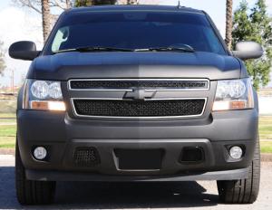 2007-2012 Chevrolet Suburban, 2007-2012 Chevrolet Tahoe, LTZ T-Rex Upper Class Mesh Grille - All Black - 2 Piece Style 