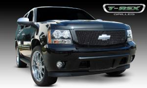 2007-2012 Chevrolet Suburban, 2007-2012 Chevrolet Tahoe, LTZ, 2007-2012 Chevrolet Avalanche T-Rex Upper Class Mesh Grille - All Black - 1 Piece Style