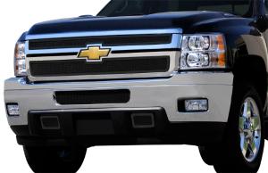 2011-2012 Chevrolet Silverado Heavy Duty T-Rex Upper Class Mesh Grille - 2 Piece Style - All Black