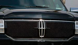 2007-2012 Lincoln Navigator T-Rex Upper Class Mesh Grille - All Black With Formed Mesh - 2 Piece Style (Requires Cutting)