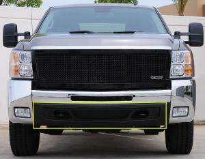 2007-2012 Chevrolet Silverado T-Rex Upper Class Bumper Mesh Grille - All Black 