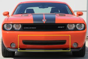 2009-2010 Dodge Challenger T-Rex Upper Mesh Bumper - All Black With Formed Mesh With Frame