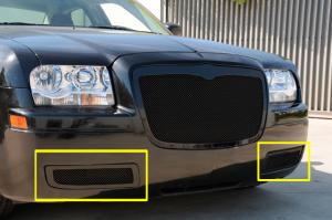 2005-2010 Chrysler 300 Without Factory Fog Lights T-Rex Upper Class Mesh Bumper - 300 With Out Factory Fogs - All Black