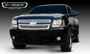 2007-2012 Chevrolet Suburban, 2007-2012 Chevrolet Avalanche, 2007-2012 Chevrolet Tahoe T-Rex Upper Class Polished Stainless Mesh Grille - 2 Piece Style