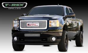 2011-2012 GMC Sierra Heavy Duty T-Rex Upper Class Polished Stainless Mesh Grille - Overlay With Logo Opening