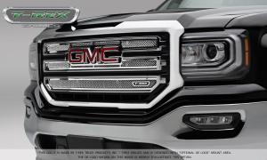 16 GMC Sierra 1500 T-Rex Upper Class Series Mesh Grilles - Polished, Stainless