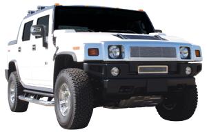 2003-2007 Hummer H2 T-Rex Upper Class Polished Stainless Mesh Grille With Formed Mesh Center