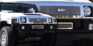 2008-2009 Hummer H2 T-Rex Upper Class Polished Stainless Mesh Grille 