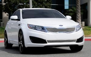 2011 Kia Optima;;Will Not Fit SX;;Will Not Fit Vehicles With Sporty Type Grille T-Rex Upper Class Polished Stainless Mesh Grille With Formed Mesh Center