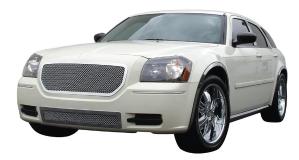 2005-2007 Dodge Magnum T-Rex Upper Class Polished Stainless Mesh Grille - Custom Full Opening Style