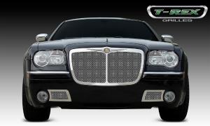 2005-2010 Chrysler 300 T-Rex Upper Class Polished Stainless Mesh Grille - Bentley Style With Center Vertical Bar