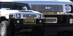 2008-2009 Hummer H2 T-Rex Upper Class Polished Stainless Bumper Mesh Grille