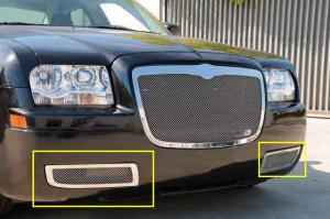 2005-2010 Chrysler 300 Without Factory Fog Lights T-Rex Upper Class Polished Stainless Bumper Mesh Grille - Will Not Fit 300C Or Touring With Fog Lights