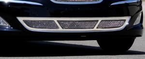 12-14 Hyundai Genesis (Sedan) T-Rex Upper Class Series Mesh Bumper Grille - Polished, Stainless