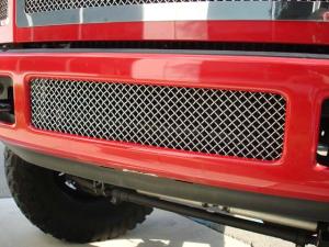 2008-2010 Ford Super Duty T-Rex Upper Class Polished Stainless Bumper Mesh Grille (Mesh Only - No Frame)