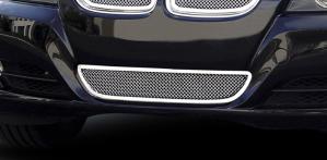 2009-2011 BMW 3 Series T-Rex Upper Class Polished Stainless Bumper Mesh Grille With Formed Mesh Center 