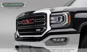 16 GMC Sierra 1500 T-Rex Laser Billet Series Grilles - Black, Aluminum