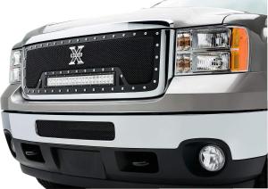 07-13 GMC Sierra 2500 T-Rex Torch Series Grille - Black, Steel