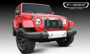 07-13 Jeep Wrangler T-Rex Baja Bars - Black/Brushed, Steel