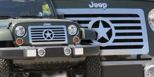 2007-2012 Jeep Wrangler T-Rex Custom Series Stainless Grille - Center Star Design 