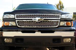 2006 Chevrolet Silverado T-Rex X-Metal Series - Studded Main Grille - All Black - 2 Piece Style