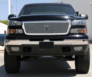 2006 Chevrolet Silverado T-Rex X-Metal Series - Studded Main Grille - Polished SS - Custom 1 Piece Grille (Includes Billet End Caps) 