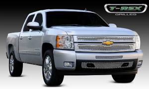 2007-2012 Chevrolet Silverado T-Rex X-Metal Series - Studded Main Grille - Polished SS - 2 Piece Style