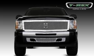 2007-2012 Chevrolet Silverado T-Rex X-Metal Series - Studded Main Grille - Polished SS - Custom 1 Piece (Replaces OE Grille, UPS OS3)