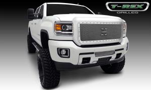 15-16 GMC Sierra HD T-Rex X-Metal Series Mesh Grille - Polished, Stainless