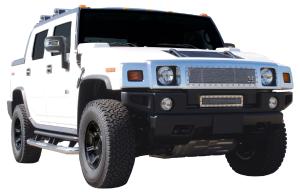 2003-2007 Hummer H2 T-Rex X-Metal Series - Studded Main Grille - Polished SS 